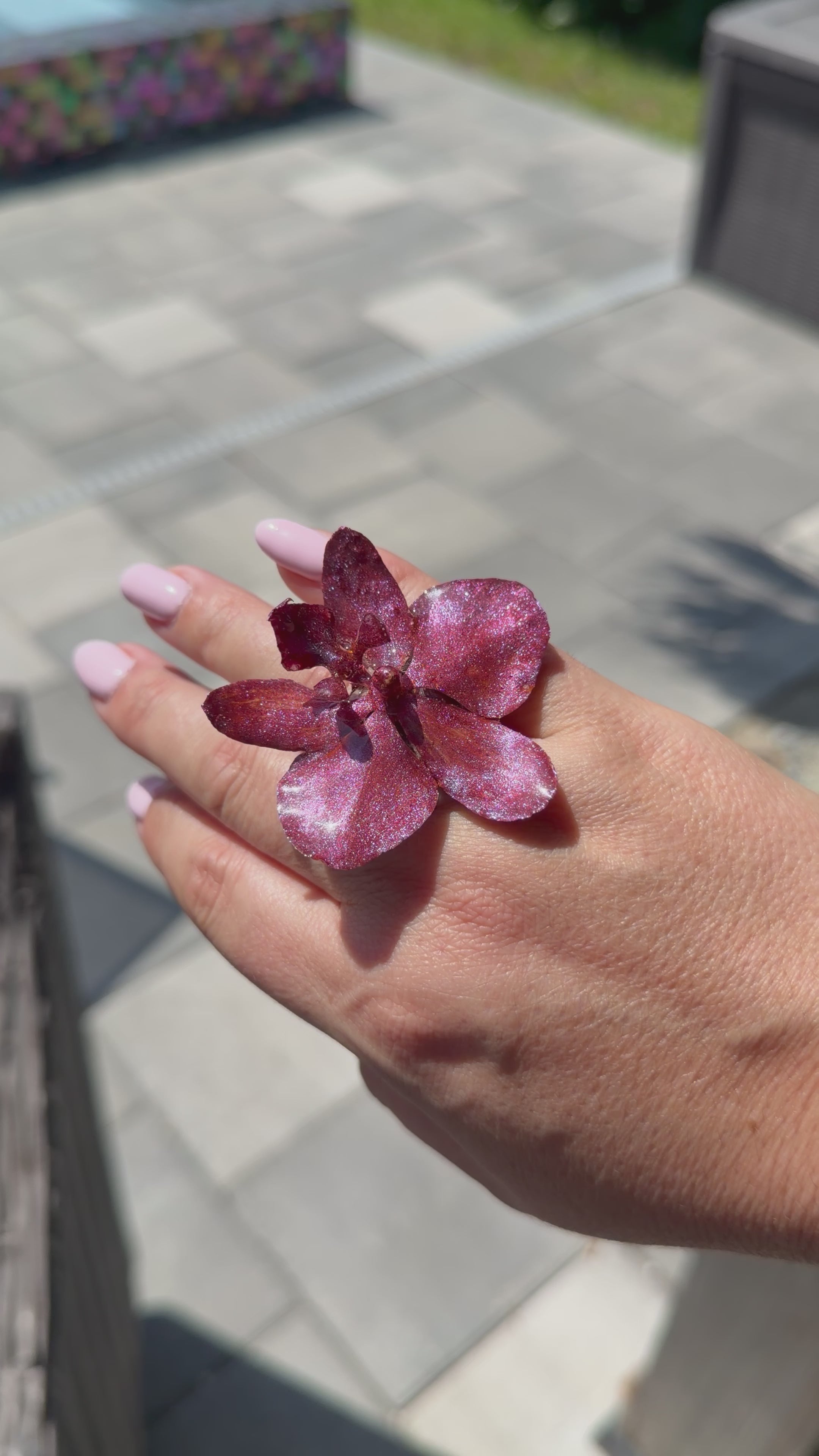 Sparkle Orchid Ring